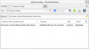 Firefox cache setting